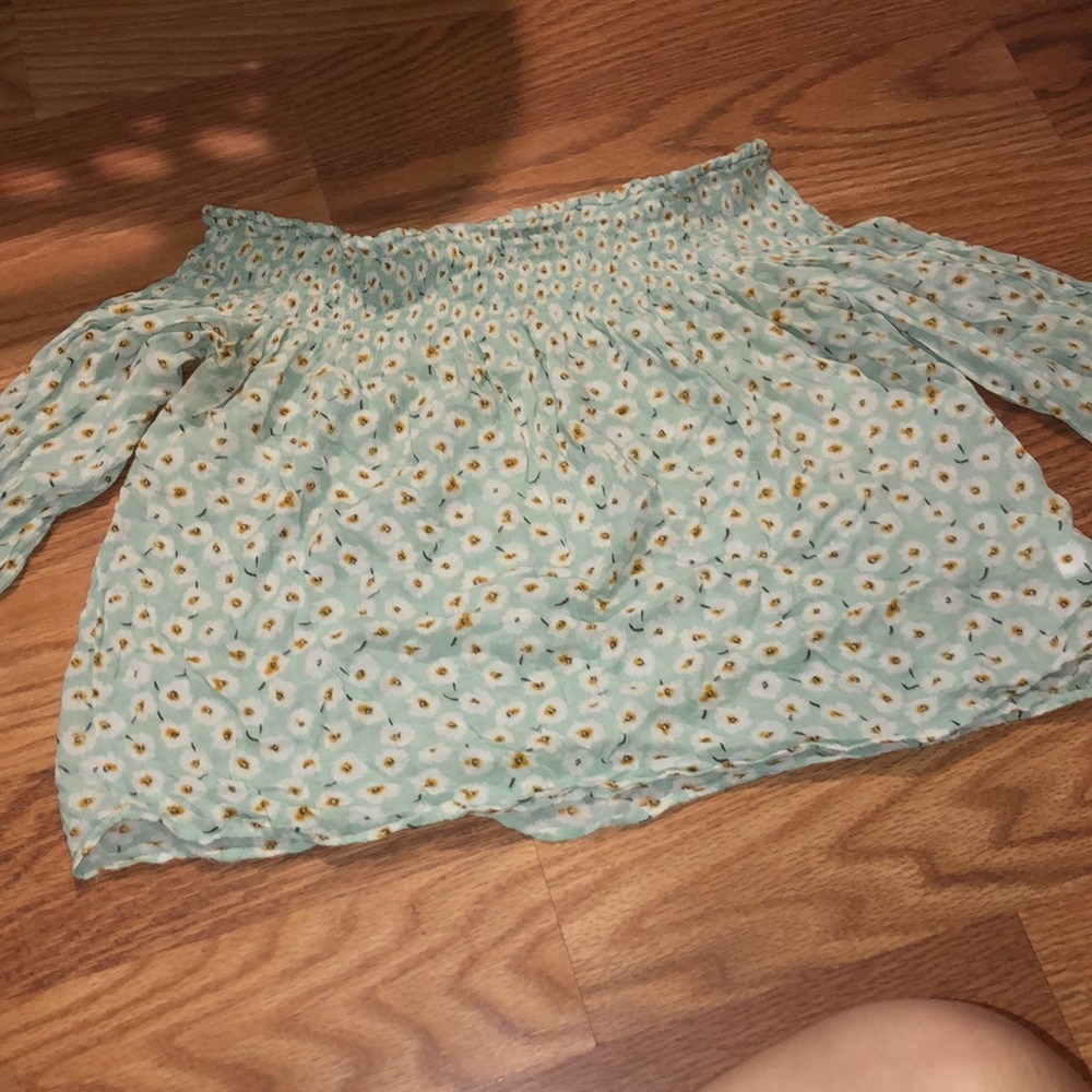 Off the shoulder short shirt